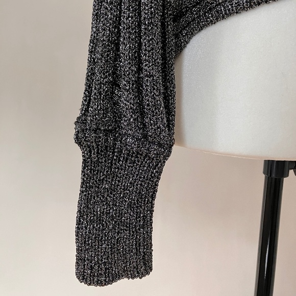 MISSONI SILVER & BLACK KNIT SWEATER - Picture 7 of 13